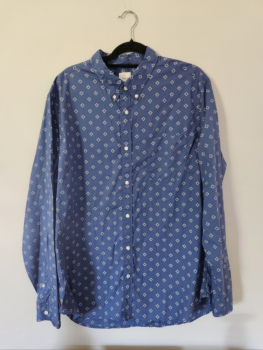 Gap Lived-In Docksider Blue Button Down Shirt